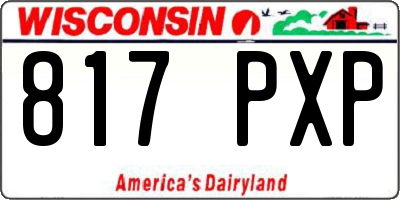 WI license plate 817PXP