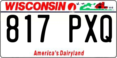 WI license plate 817PXQ