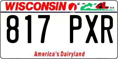 WI license plate 817PXR
