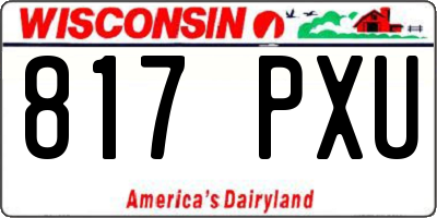 WI license plate 817PXU