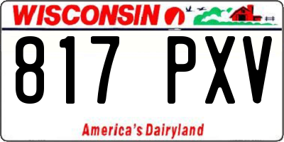 WI license plate 817PXV