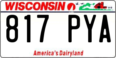 WI license plate 817PYA