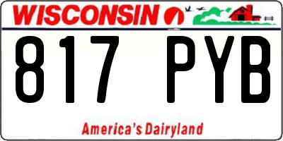 WI license plate 817PYB