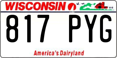 WI license plate 817PYG
