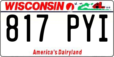 WI license plate 817PYI