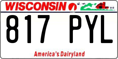 WI license plate 817PYL