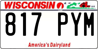 WI license plate 817PYM