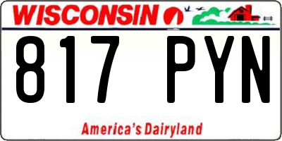 WI license plate 817PYN
