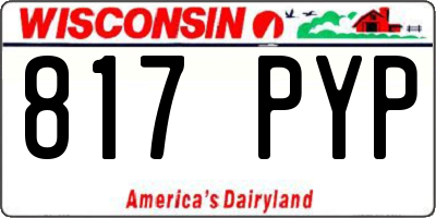WI license plate 817PYP