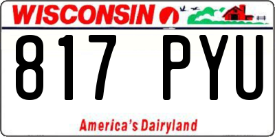 WI license plate 817PYU