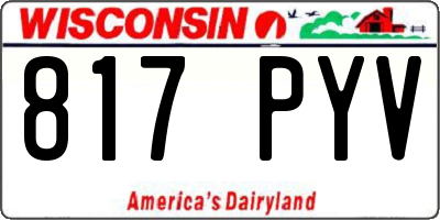 WI license plate 817PYV