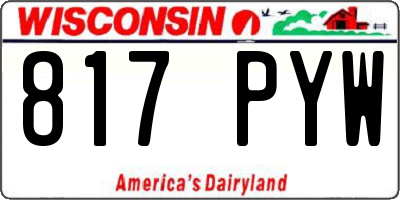 WI license plate 817PYW