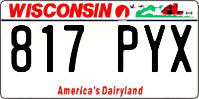 WI license plate 817PYX