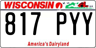 WI license plate 817PYY