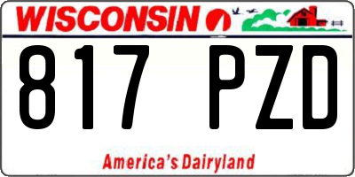 WI license plate 817PZD
