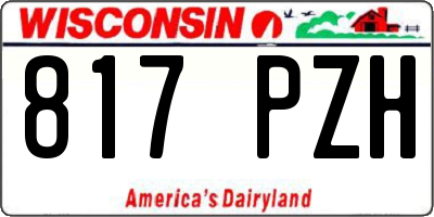 WI license plate 817PZH