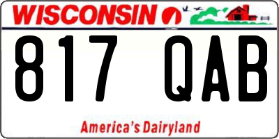 WI license plate 817QAB