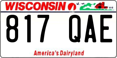 WI license plate 817QAE