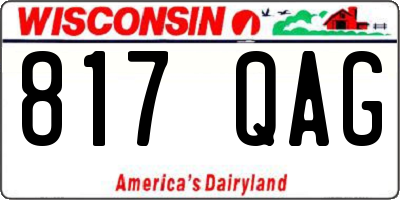 WI license plate 817QAG