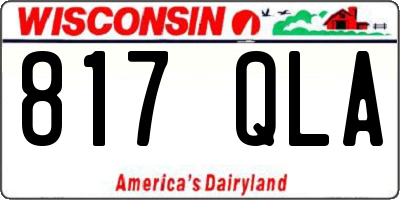 WI license plate 817QLA