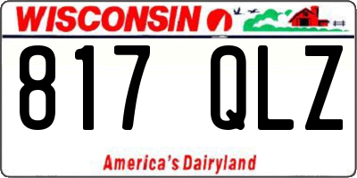 WI license plate 817QLZ