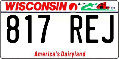 WI license plate 817REJ