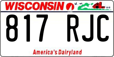 WI license plate 817RJC