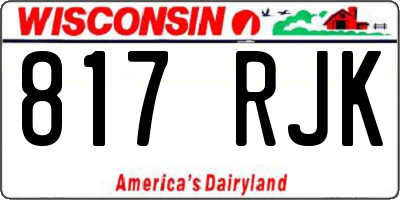 WI license plate 817RJK