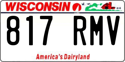 WI license plate 817RMV