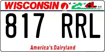 WI license plate 817RRL
