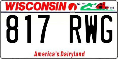 WI license plate 817RWG