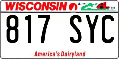 WI license plate 817SYC