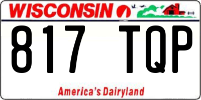 WI license plate 817TQP