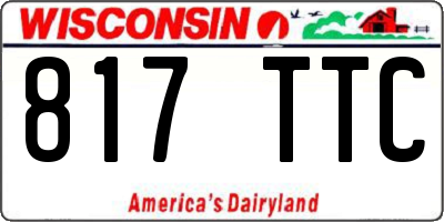 WI license plate 817TTC