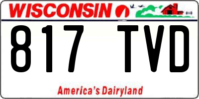 WI license plate 817TVD