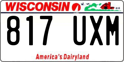 WI license plate 817UXM