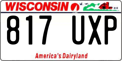 WI license plate 817UXP