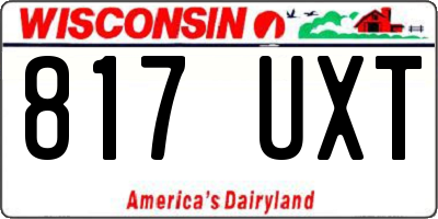 WI license plate 817UXT