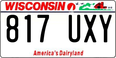 WI license plate 817UXY