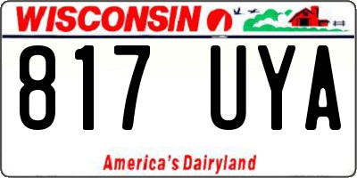 WI license plate 817UYA