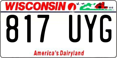 WI license plate 817UYG