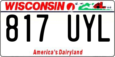 WI license plate 817UYL