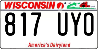WI license plate 817UYO