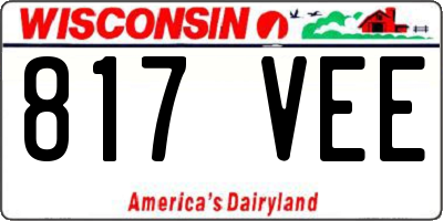 WI license plate 817VEE