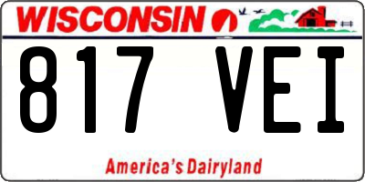 WI license plate 817VEI