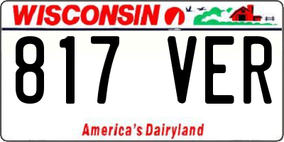 WI license plate 817VER