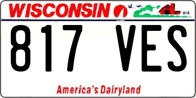WI license plate 817VES