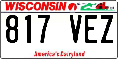 WI license plate 817VEZ