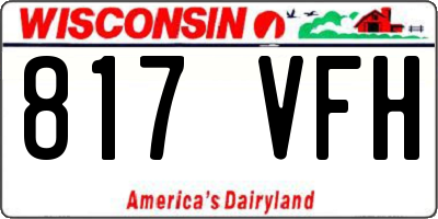 WI license plate 817VFH