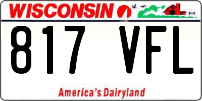 WI license plate 817VFL